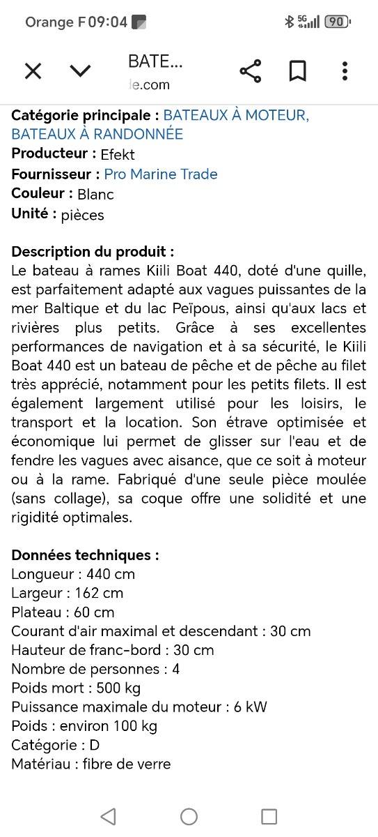 Bateau moteur et avirons