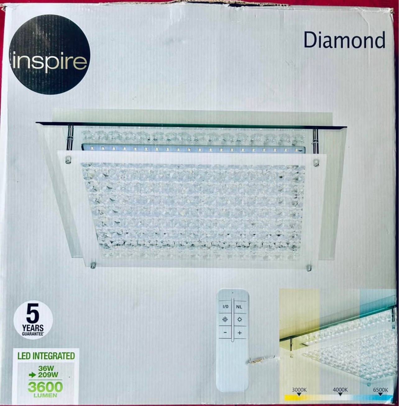 Plafonnier Diamond à Led avec Télécommande 
