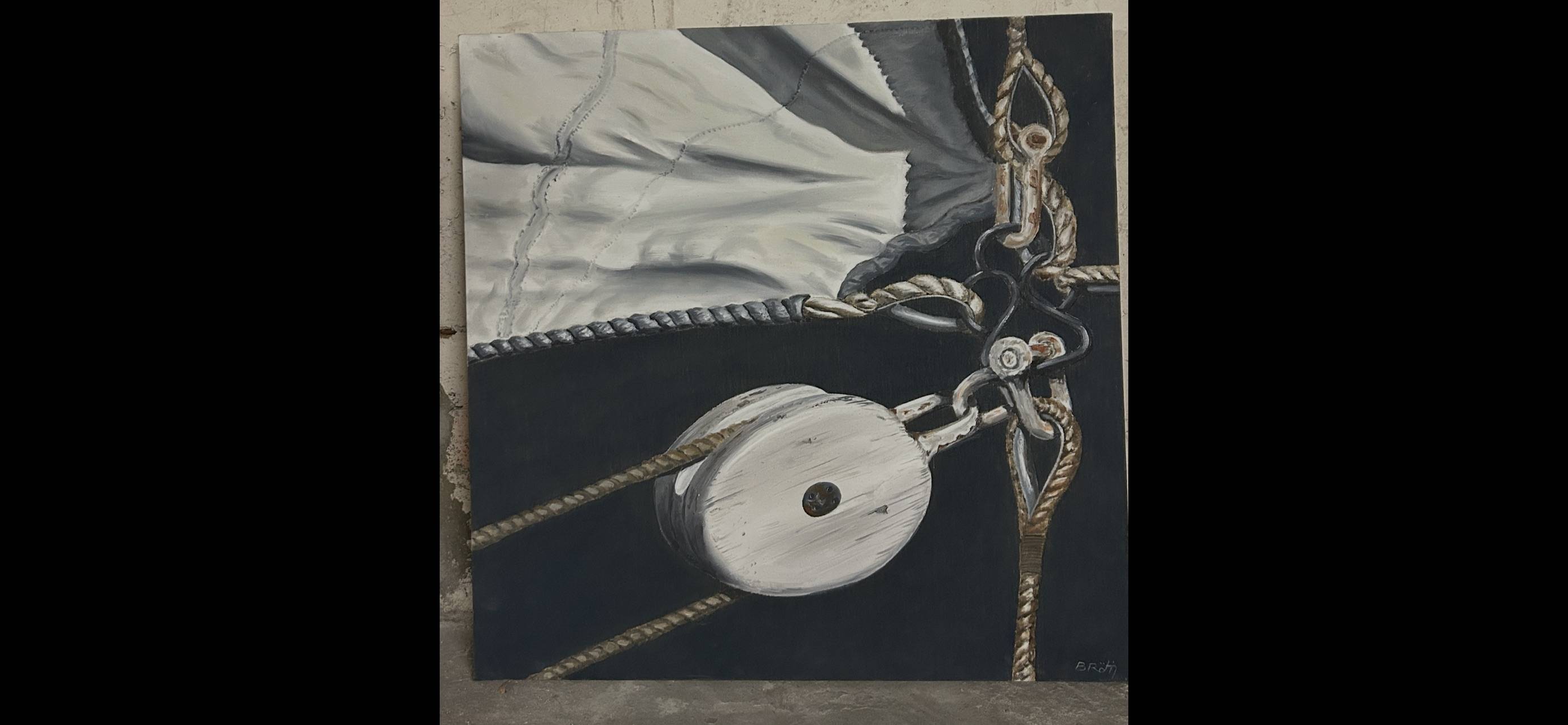 Vends tableau de Bruno Rotig - thème marine/voile/mer