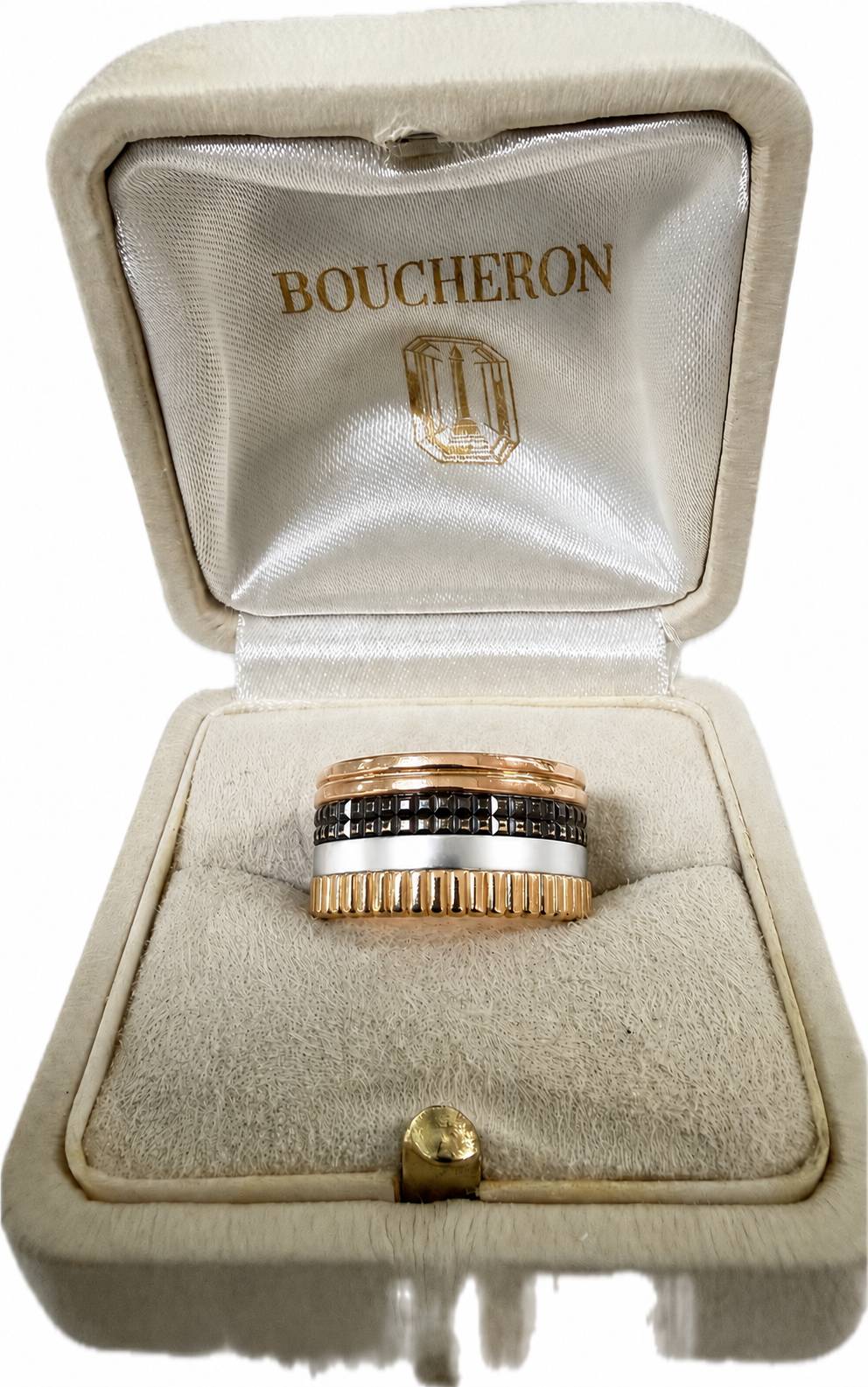 Bague 4 Boucheron modele large « chocolat » taille 59