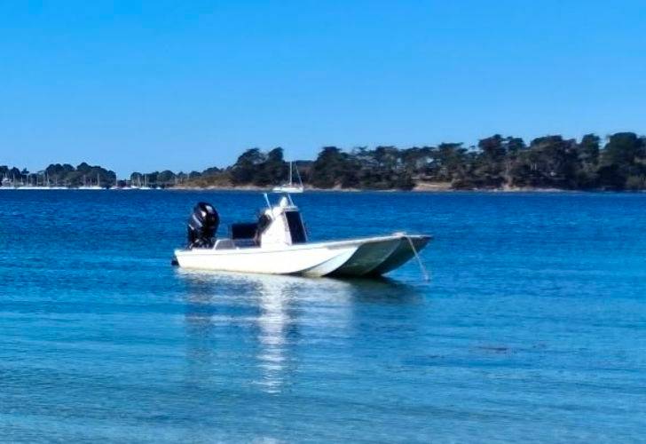 Bateau Boston Whaler 4.05m + remorque de mise à l'eau + Moteur Tohatsu 30 cv 4T très bon état révisé