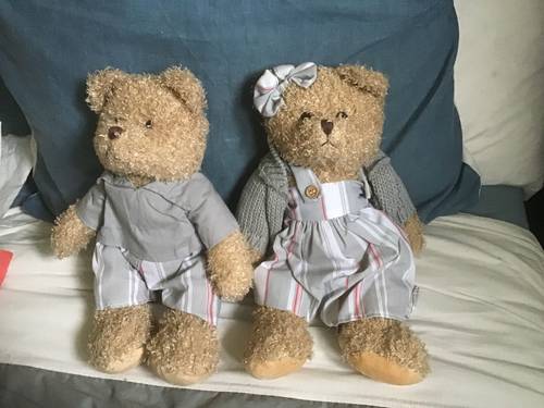 Peluches ours pour jumeaux