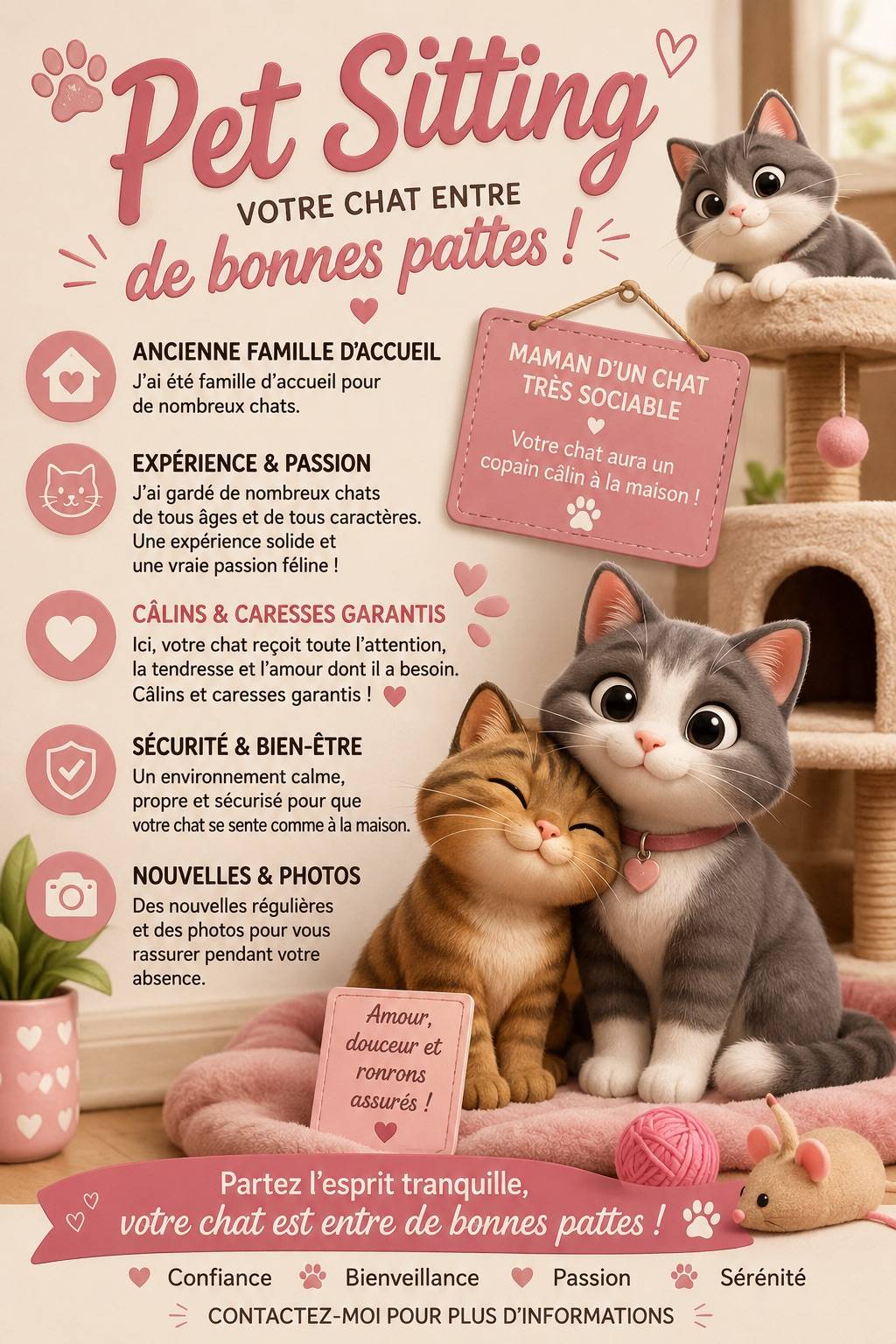 Propose cat-sitting d'expérience