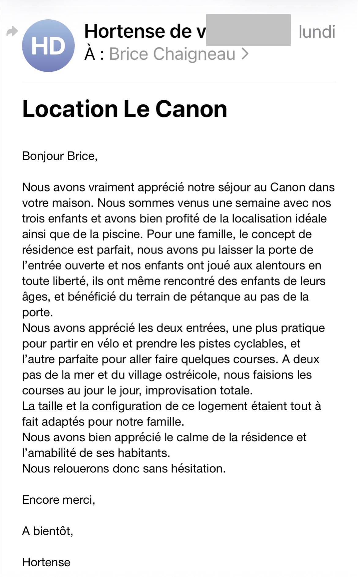 Une photo de l’annonce