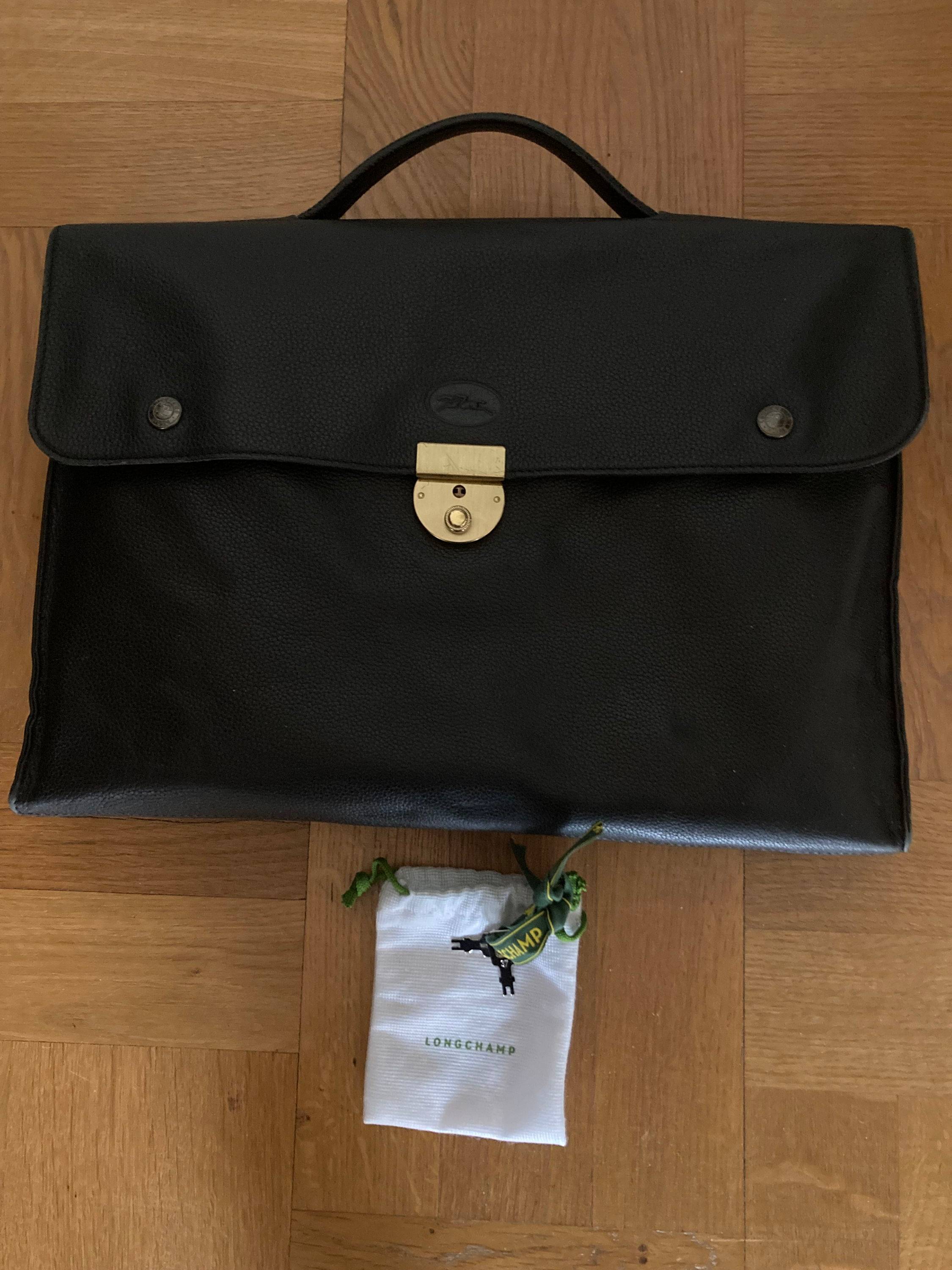 Vends porte-documents/cartable Longchamp foulonné noir