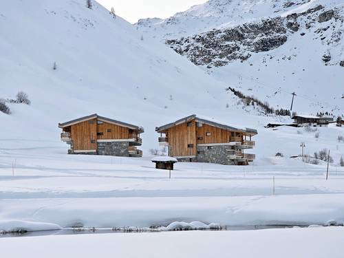 Loue appartement 4 étoiles esprit chalet à Tignes Val Claret, vue lac et montagnes - 8 couchages