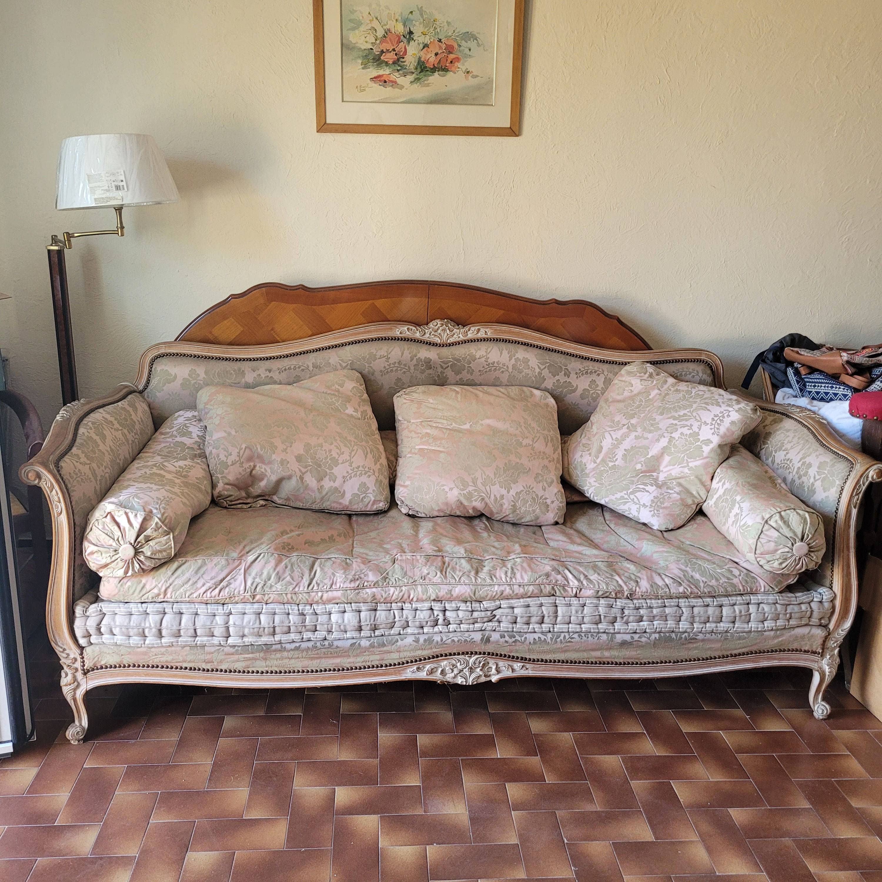 Vends lot de 2 fauteuils bergère et canapé-lit style Louis XV