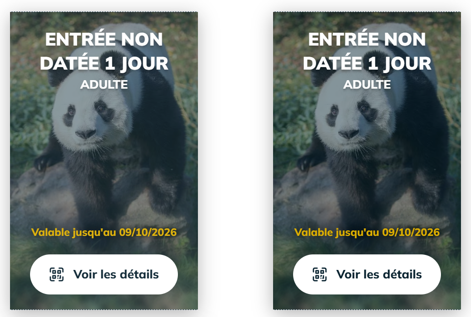 Propose billets non datés pour le Zoo de Beauval le 9 octobre