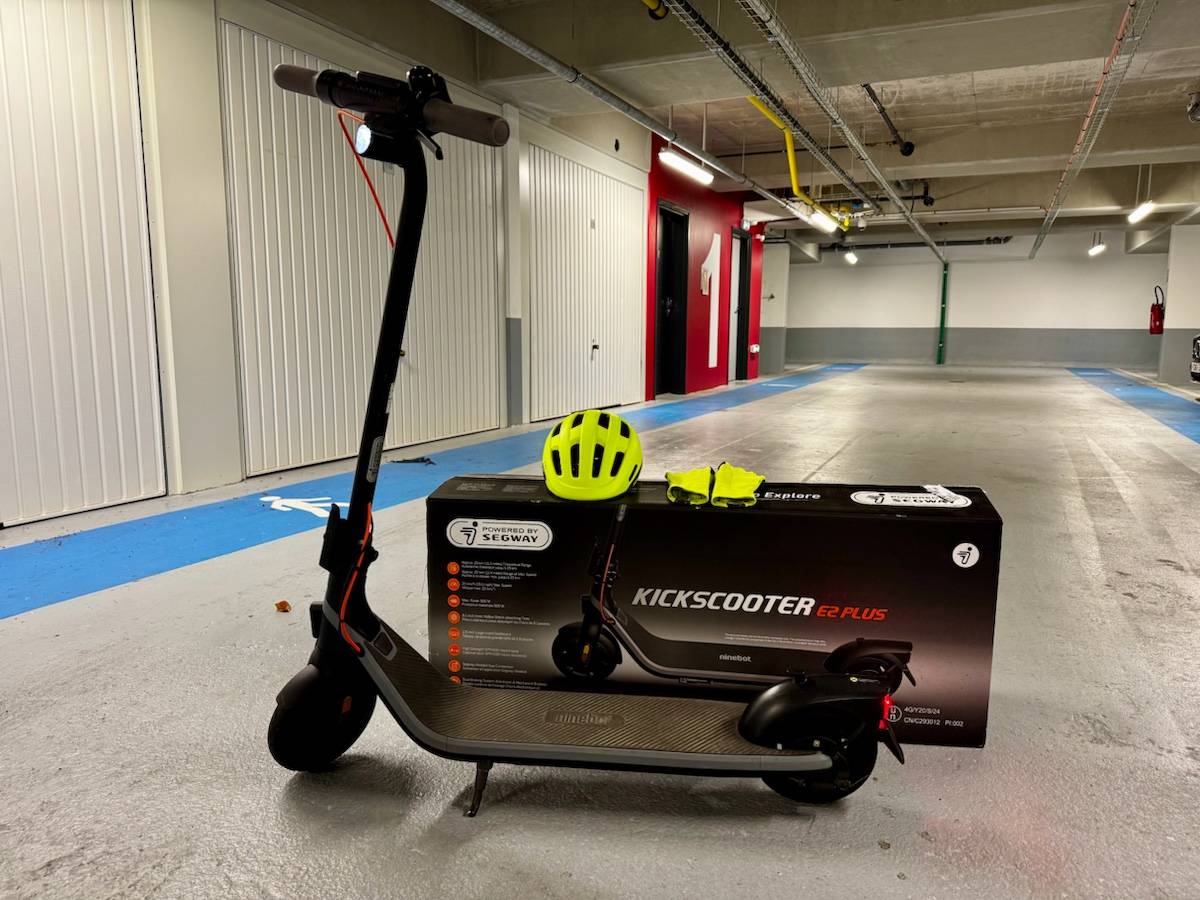 Trottinette électrique Segway E2 Plus – avec casque + gants + garantie 2026