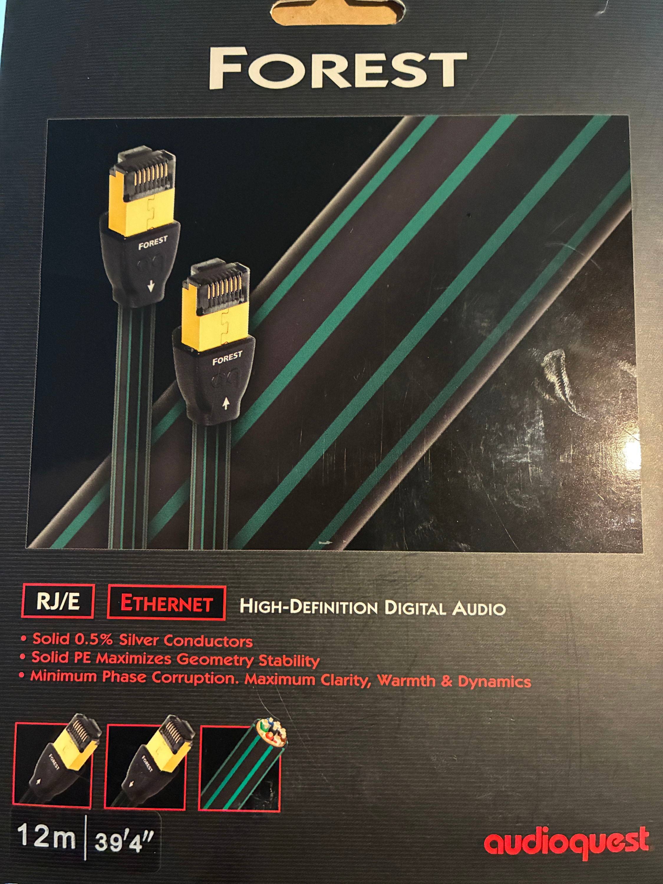 Vends câble Audioquest RJE Ethernet de 12m pour HiFi haute définition catégorie 7