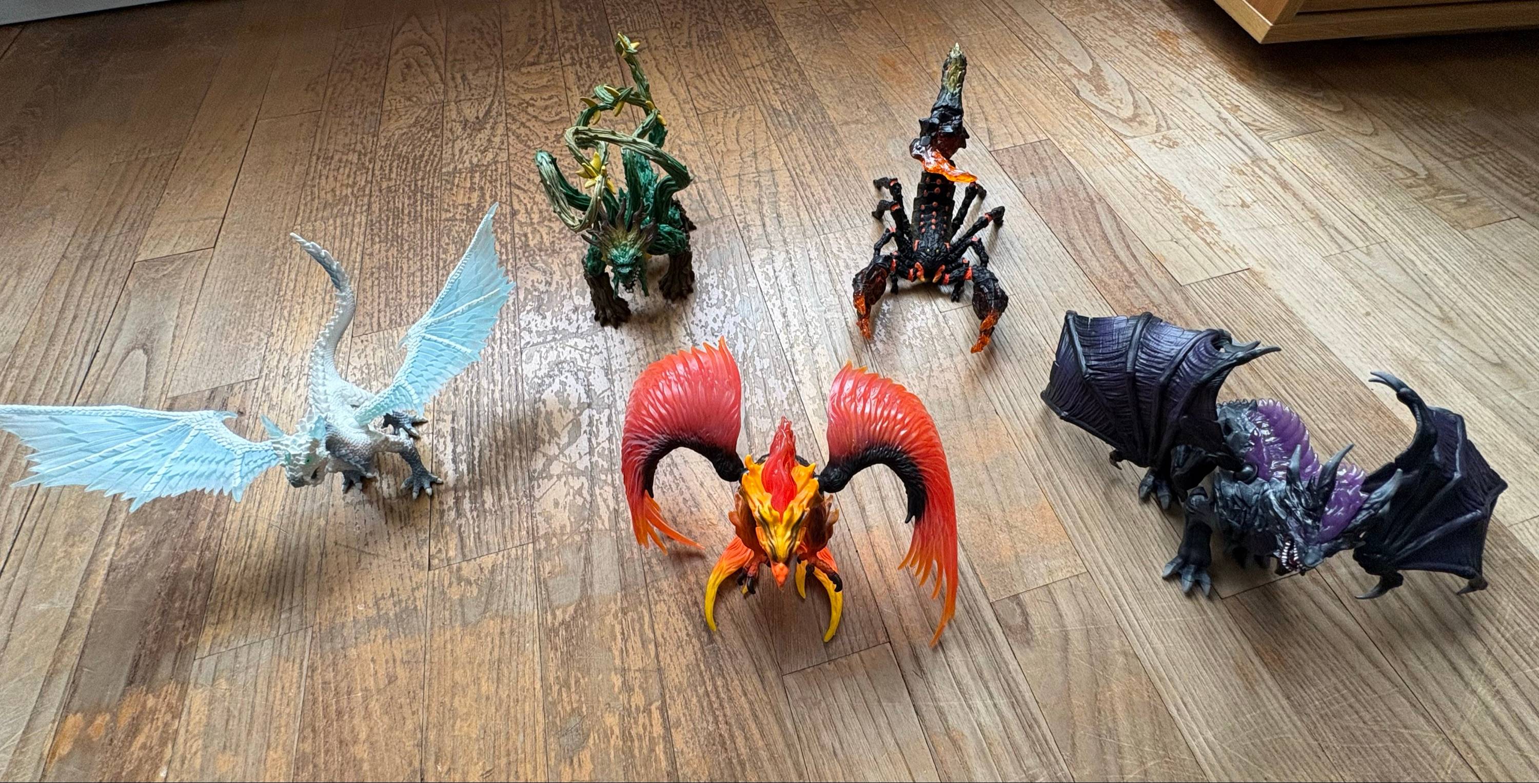 Vends 5 dragons figurines Schleich neuves
