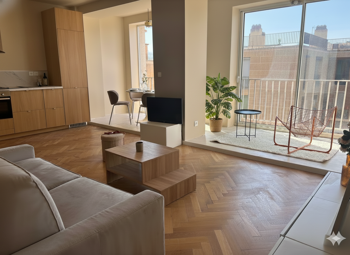 Marseille à pied – Élégant T3 avec terrasse entre le Vieux-Port et le Panier, vue Bonne Mère - Opt Parking