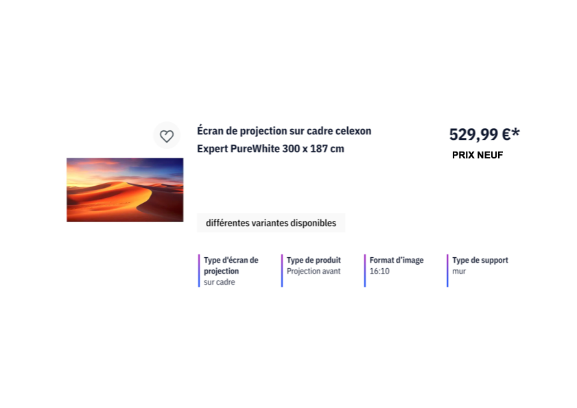 Vends écran de 3m pour vidéoprojecteur qualité musée