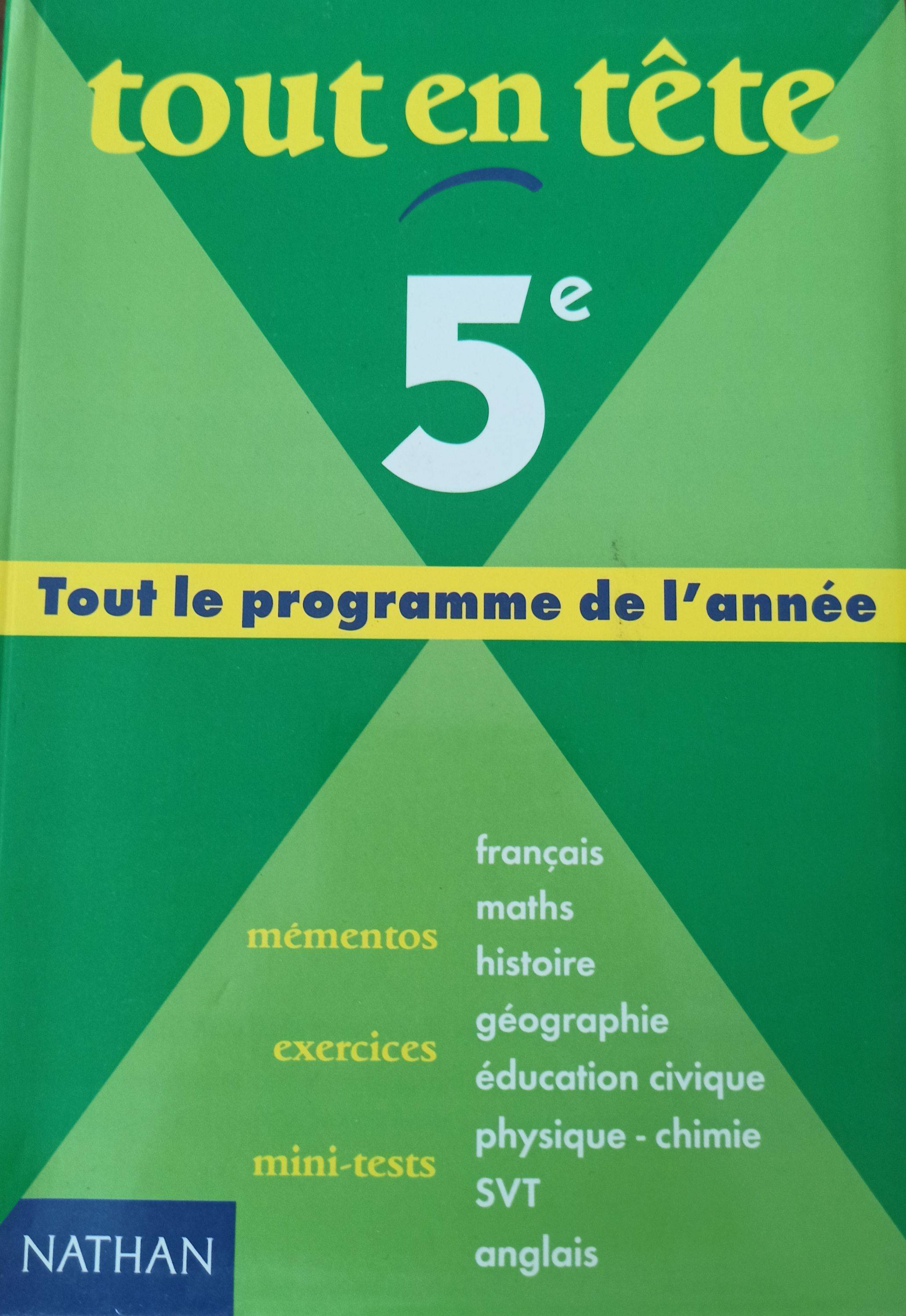 Vends cahier de devoirs de vacances