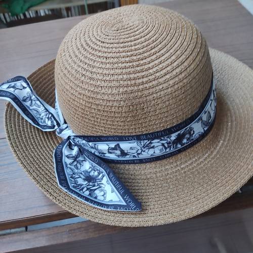 CHAPEAU DE PAILLE FEMME ANTI UV NEUF