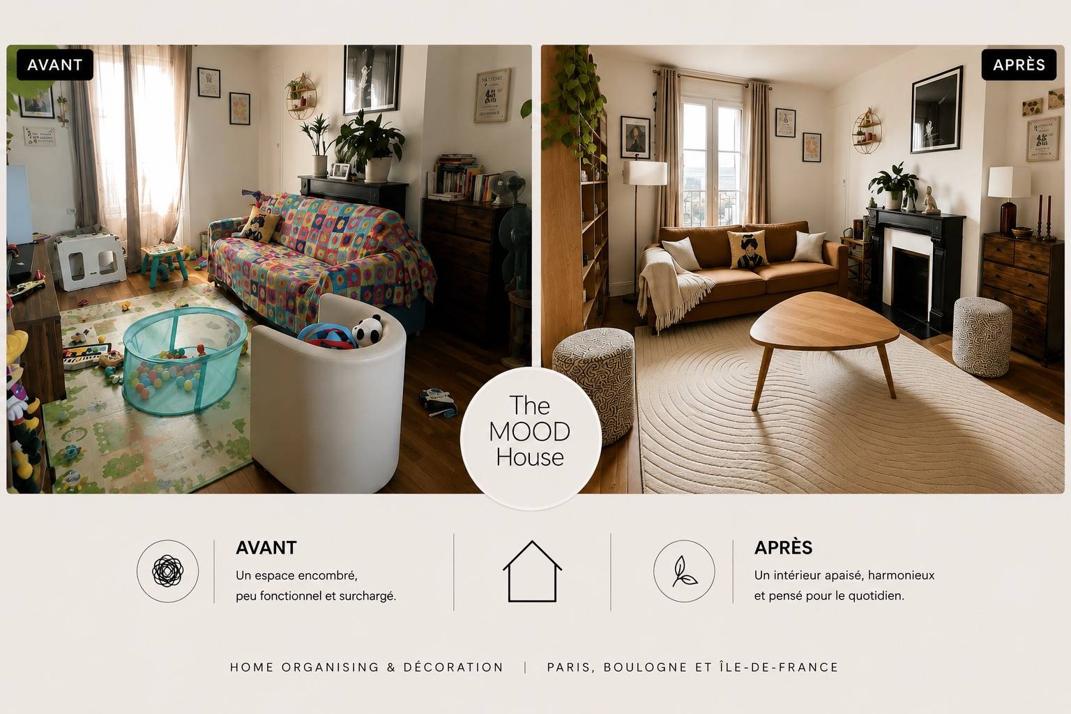 Propose home organising et décoration pour un intérieur plus harmonieux à Paris, Boulogne et Île-de-France