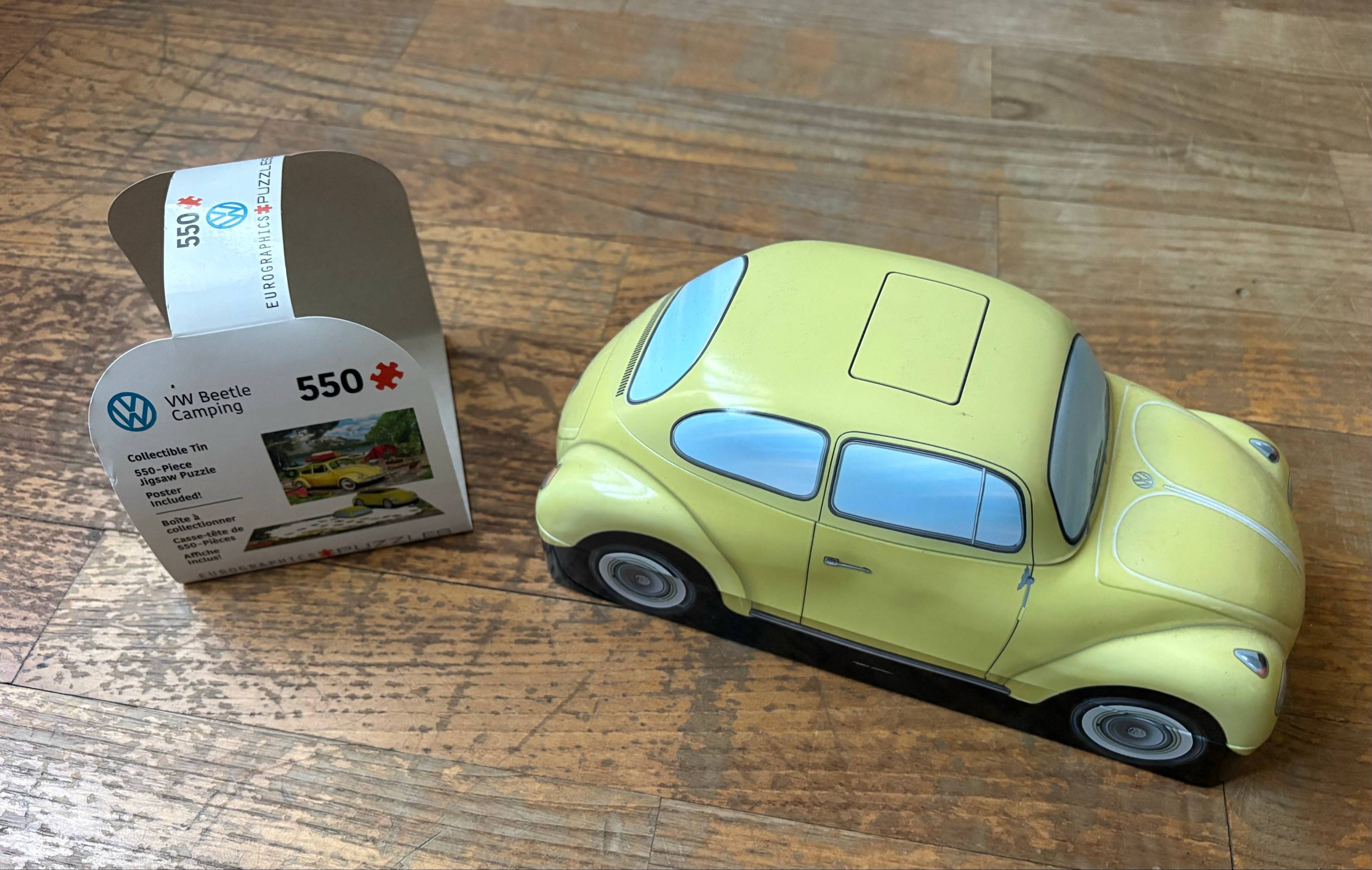 Vends puzzle 550 pièces : boîte métal : coccinelle camping (VW Beetle) Eurographics neuve et collector