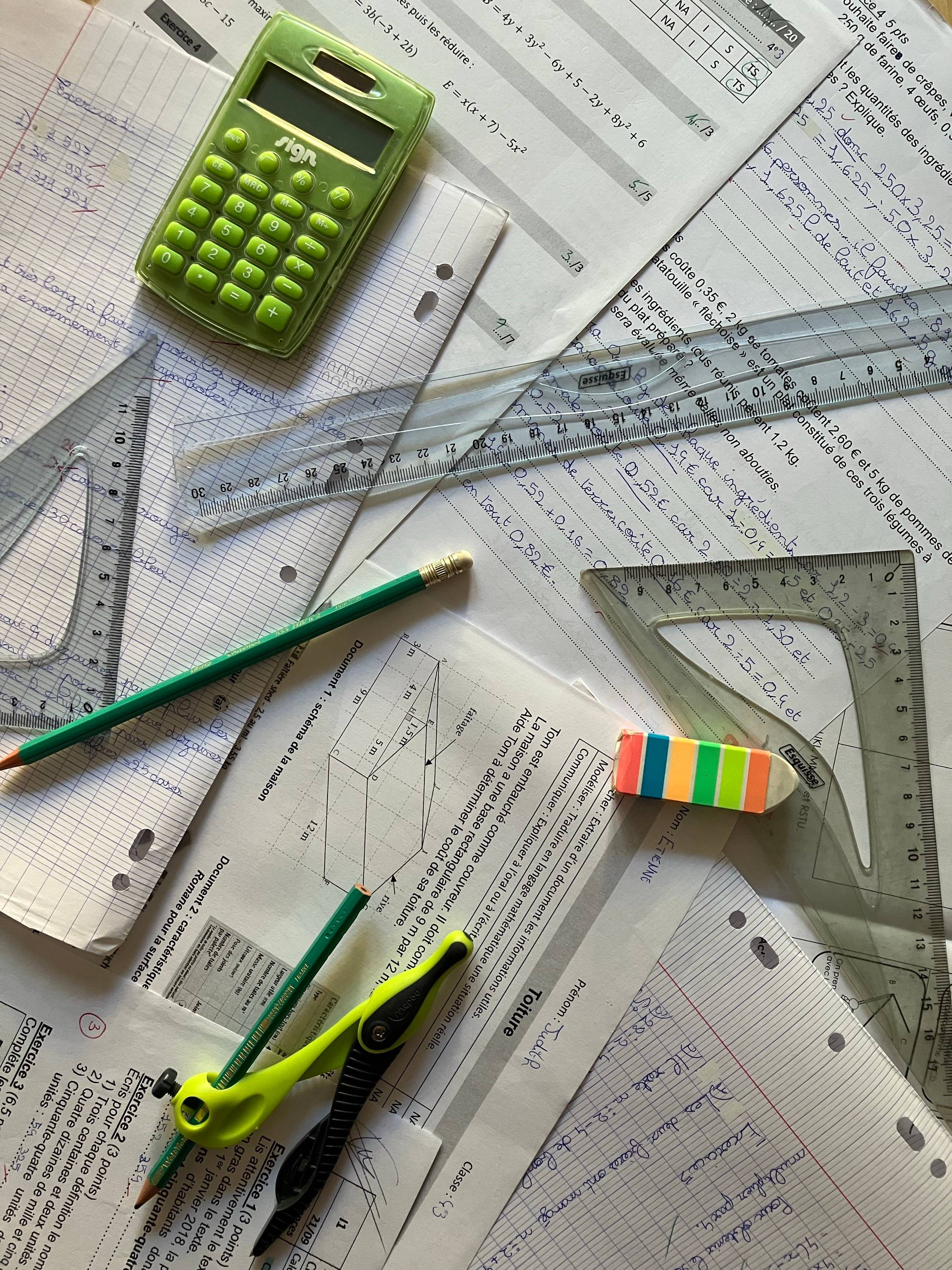 Propose cours de mathématiques pour collégiens