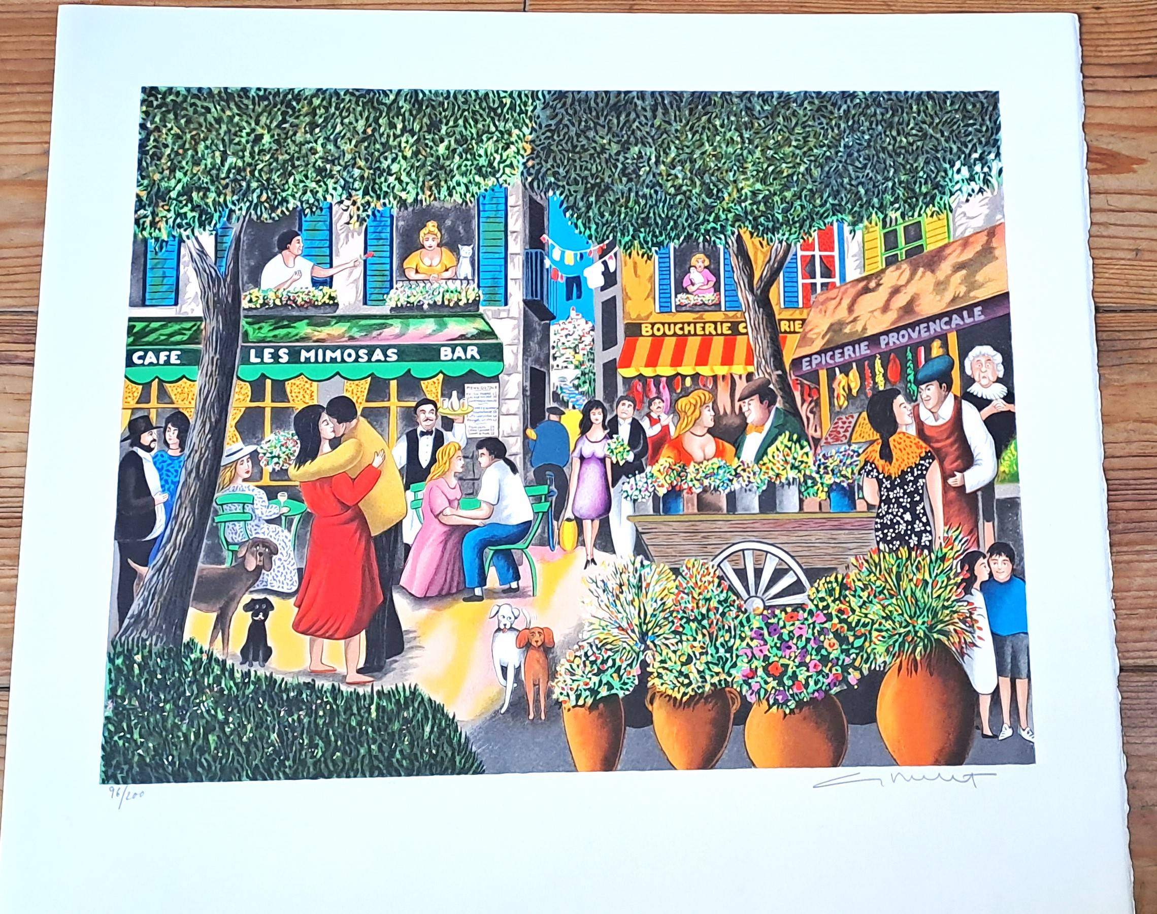 Vends lithographie de Guy Buffet’Printemps à St Tropez’2000