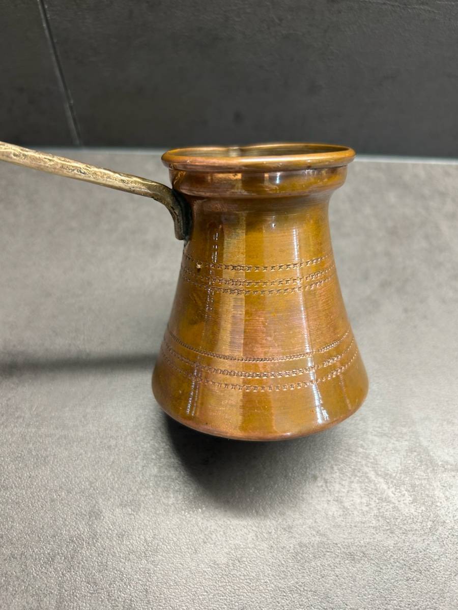DEMMEX Cafetière turque grecque arabe en cuivre de 2 mm d'épaisseur