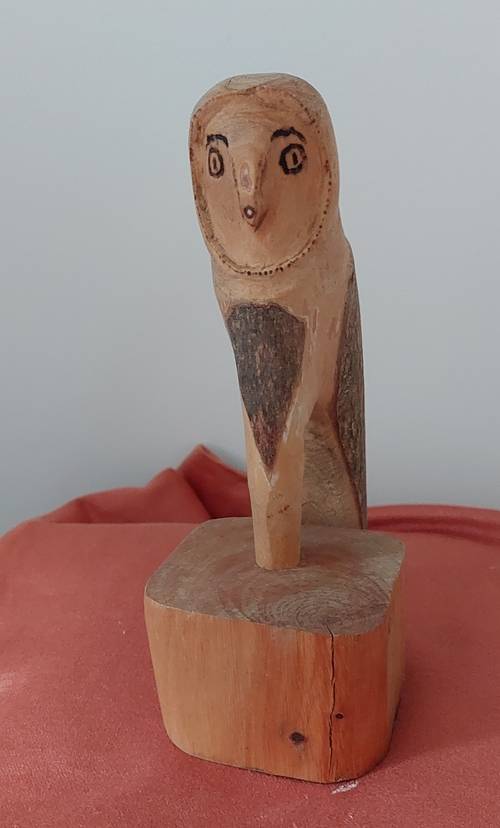 Vends chouette en bois taillée main
