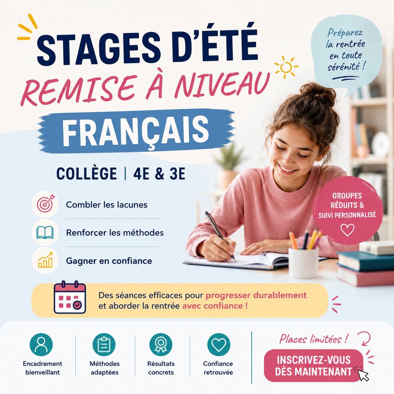 Stages d’été en français : préparer sereinement le Brevet, le Bac et la rentrée