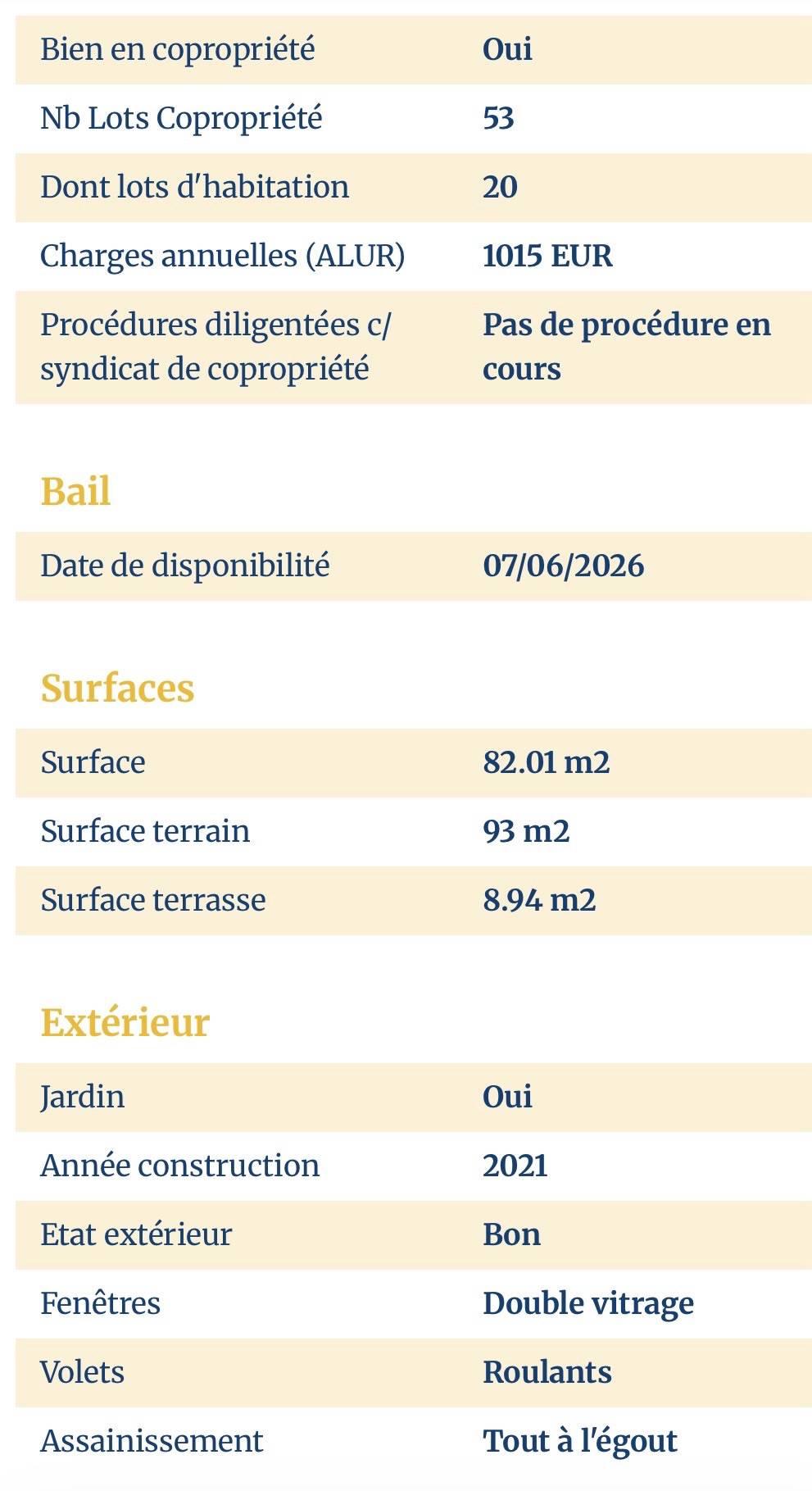 Une photo de l’annonce
