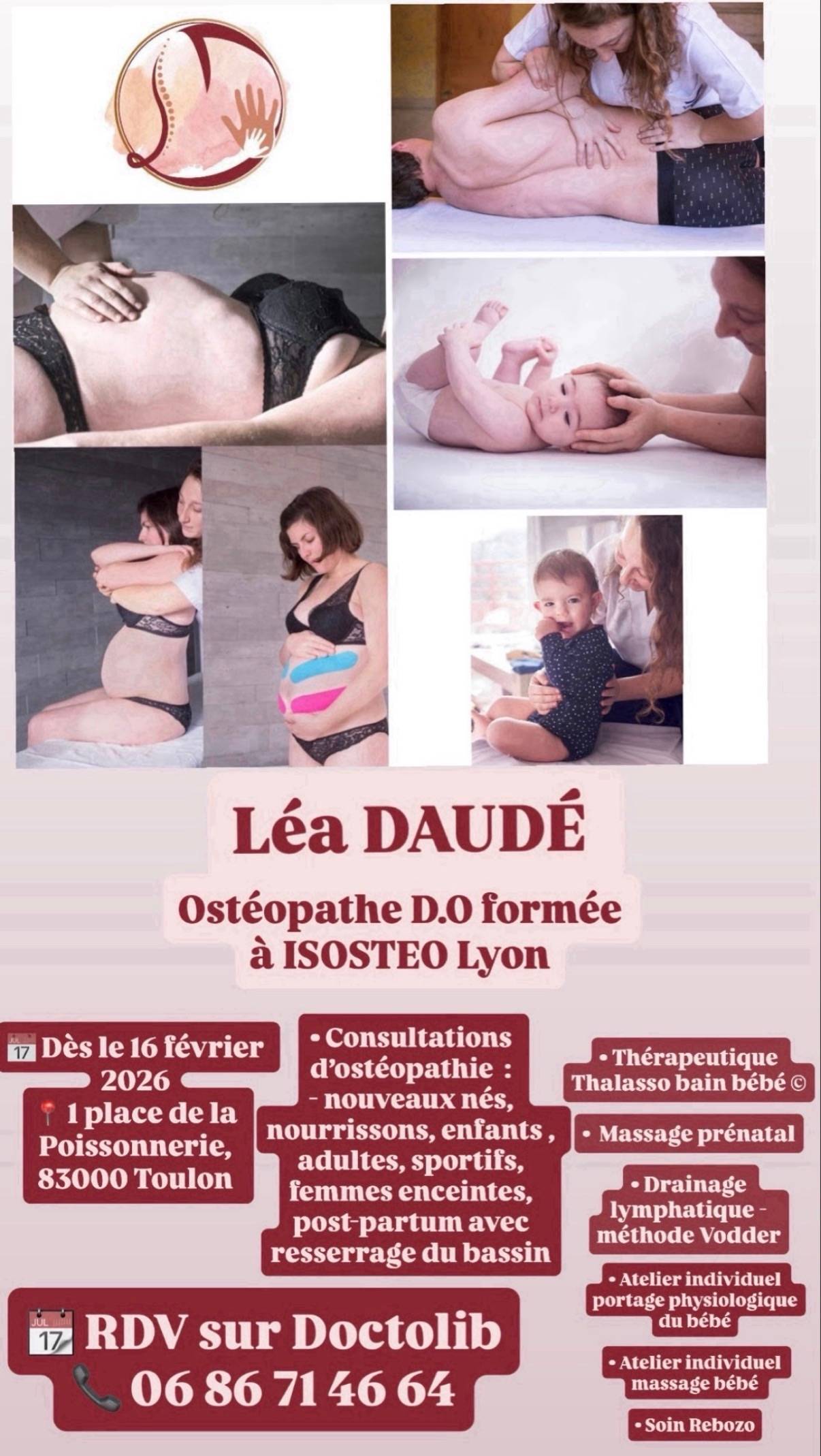 Propose Ostéopathe D.O spécialisée en pédiatrie et périnatalité