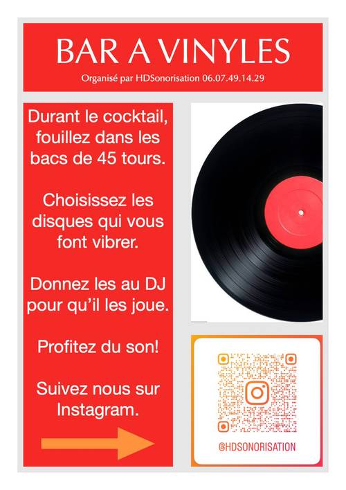 Propose animations pour vos cocktails de mariage, le bar à vinyles