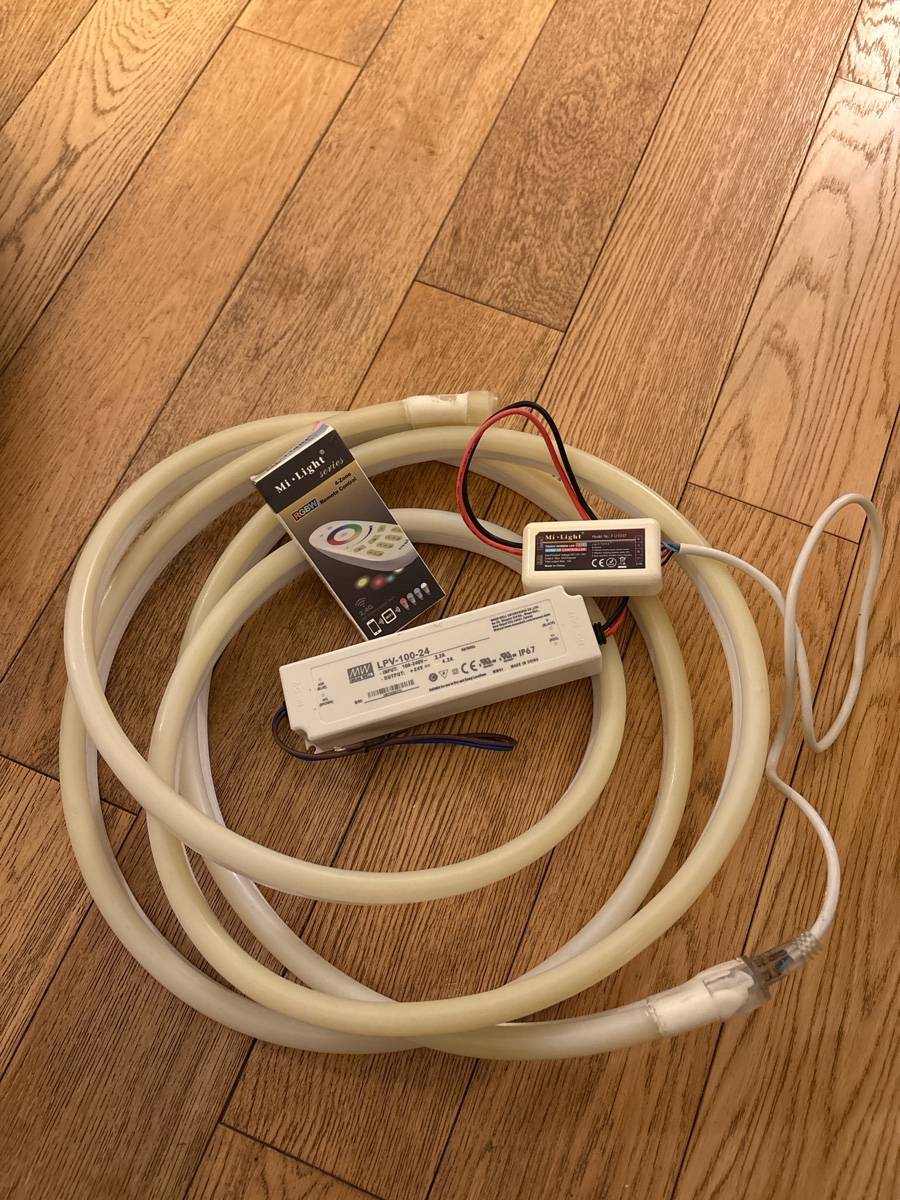 ⸻ Kit complet ruban LED néon flexible + alimentation + contrôleur Mi-Light