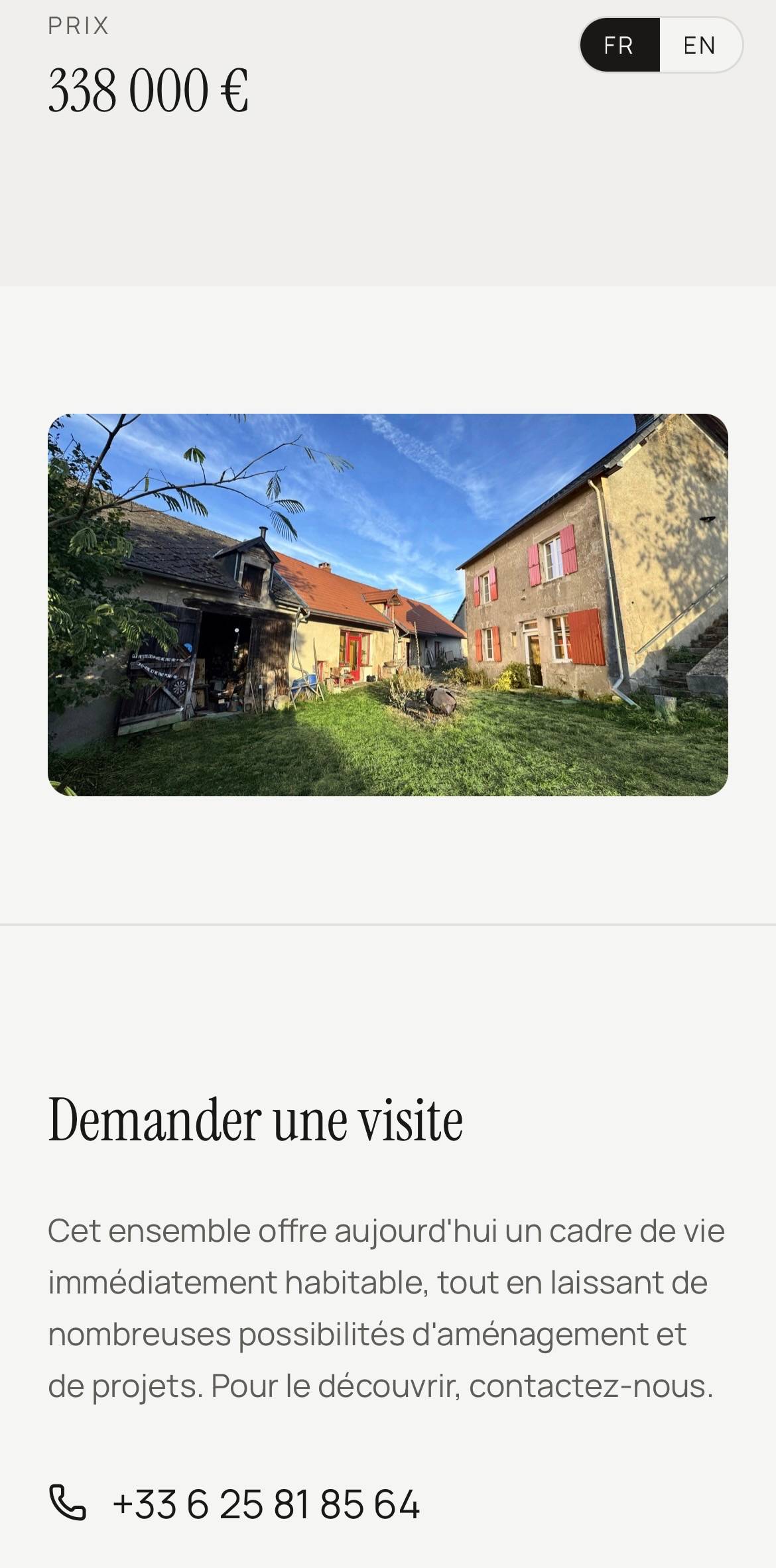 Une photo de l’annonce