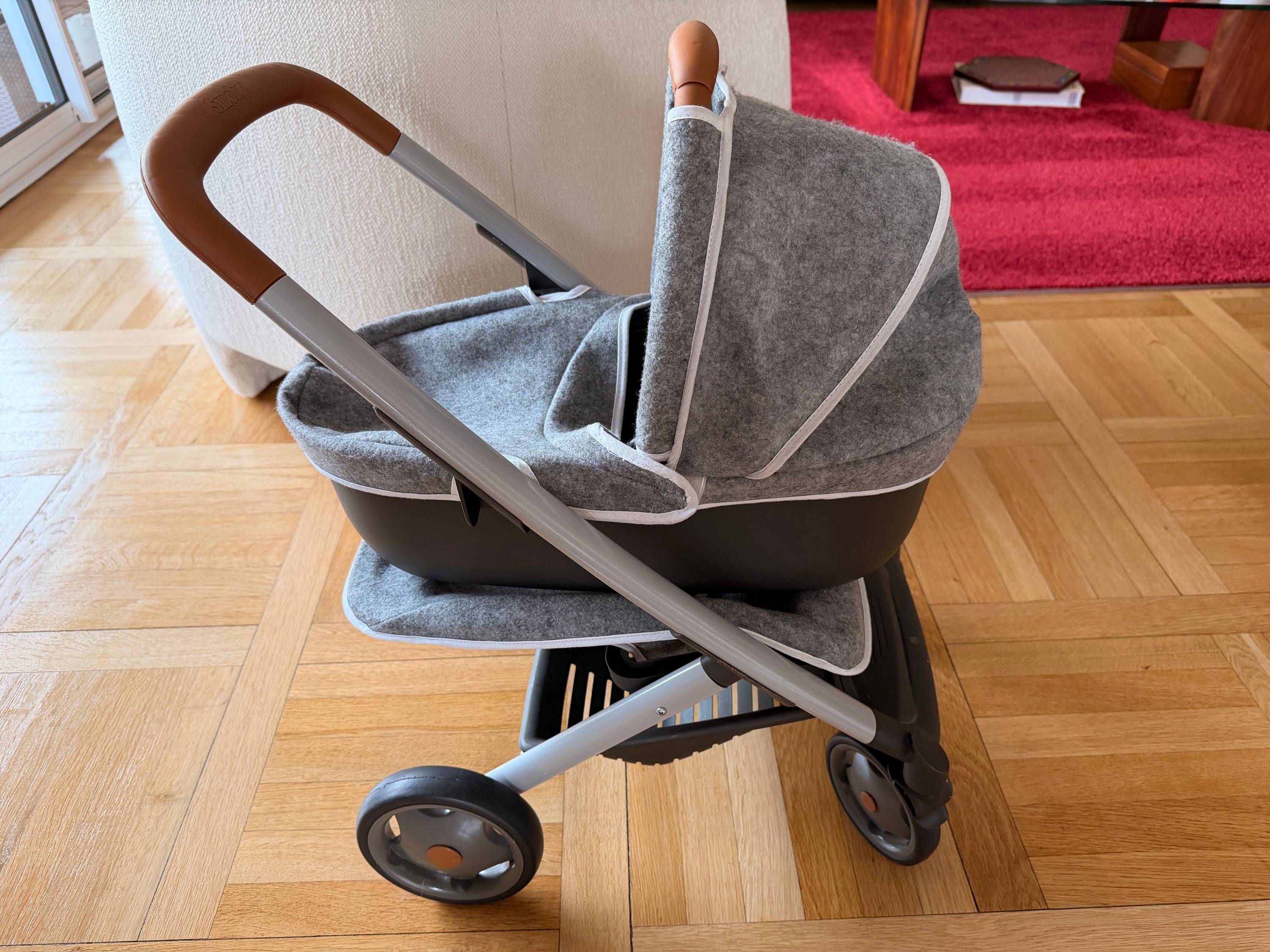 Smoby - Bébé Confort - Poussette + Landau Gris 3 en 1 - pour Poupons et Poupées