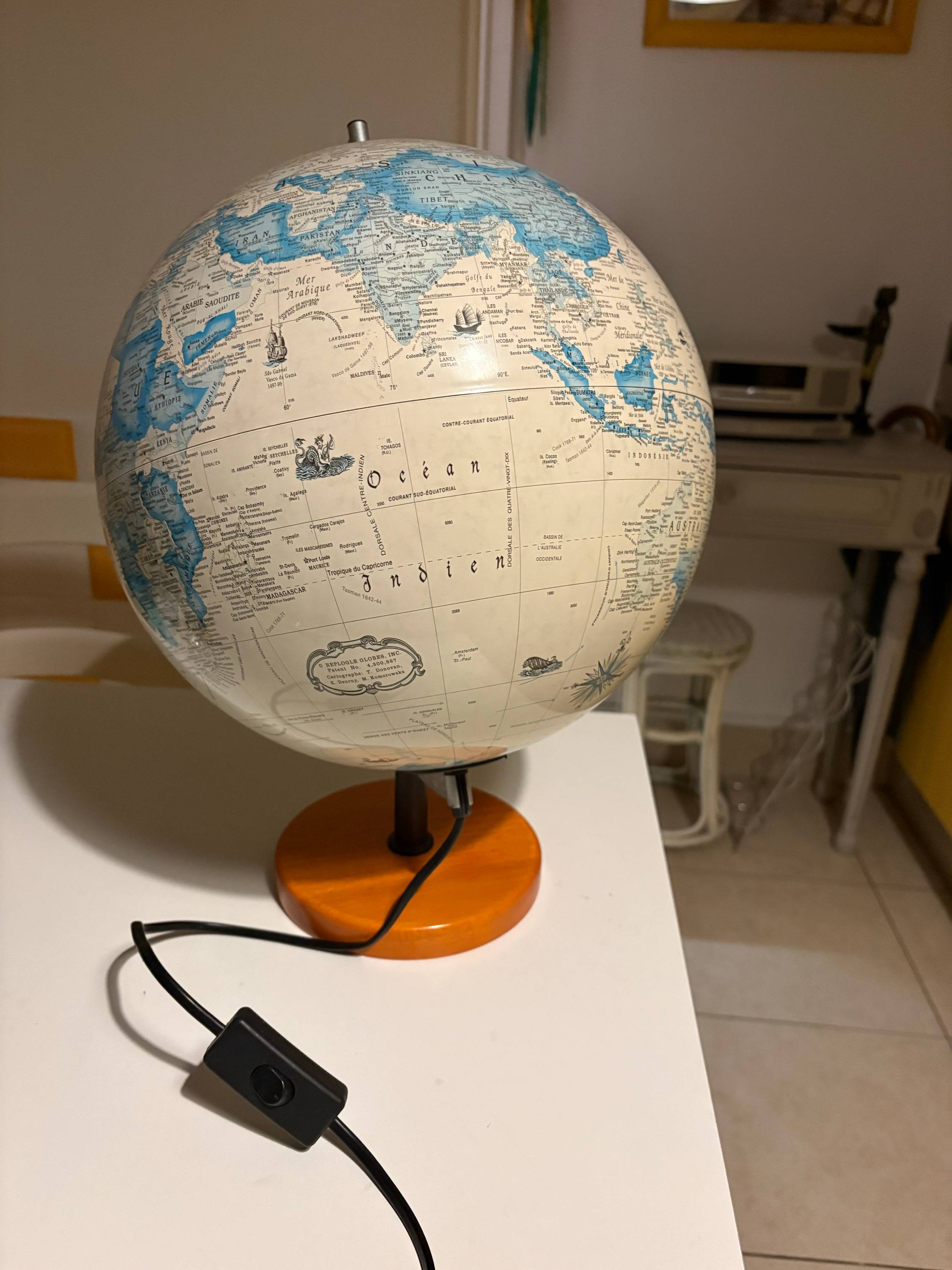 Vends globe lumineux