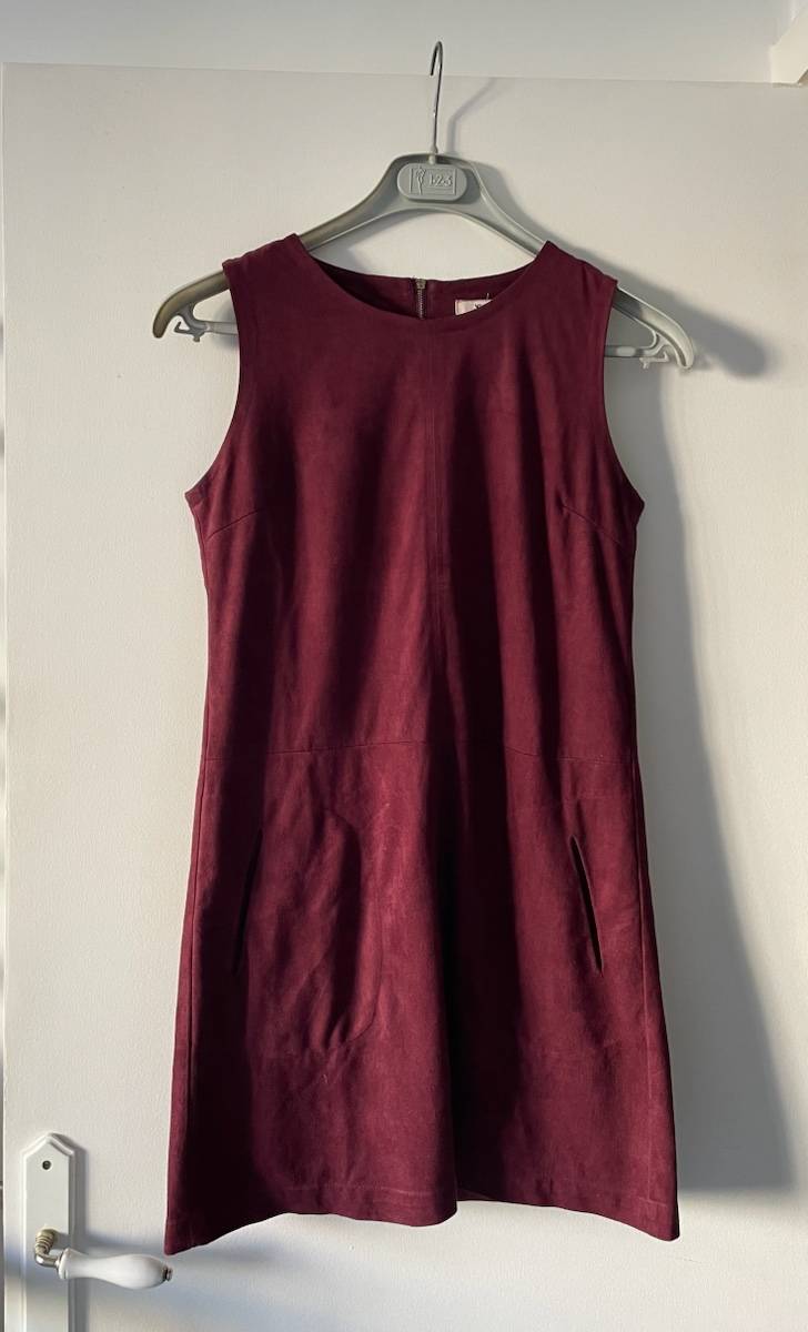 Robe Bordeaux Ycoo Neuve Avec étiquettes - Taille L, Manches 3/4 En Polyester