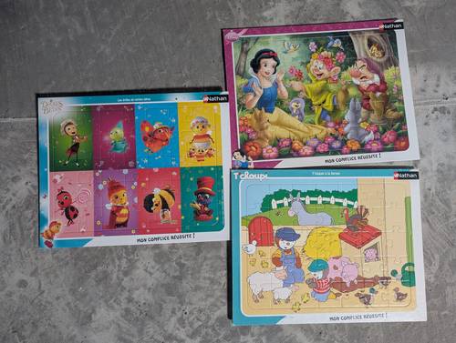 Vends lot de 3 puzzles de 35 pièces