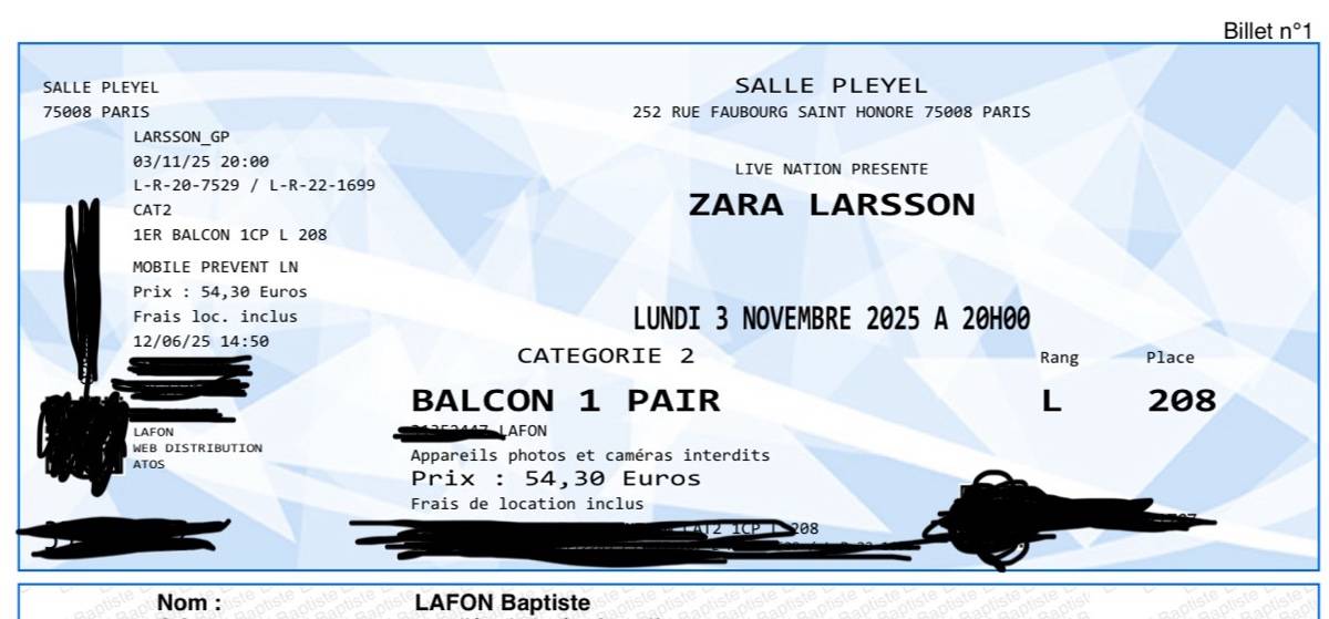 Propose 1 place pour le concert de Zara Larsson à Paris le 3 novembre