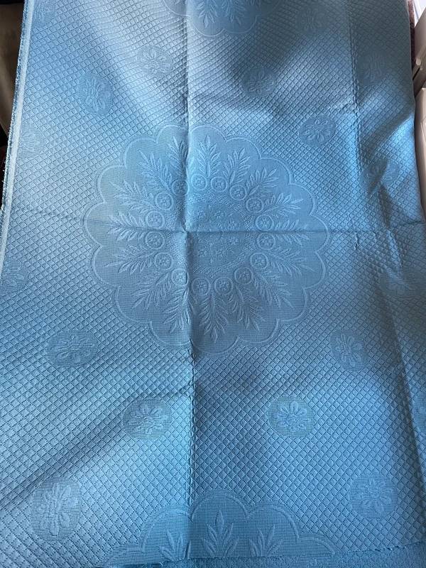 Coupon 2.30m Pierre Frey Tapisserie Type Boutis - Bleu Ancien