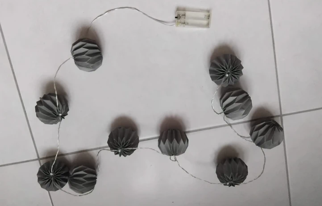 Vends guirlande lumineuse grise décoration