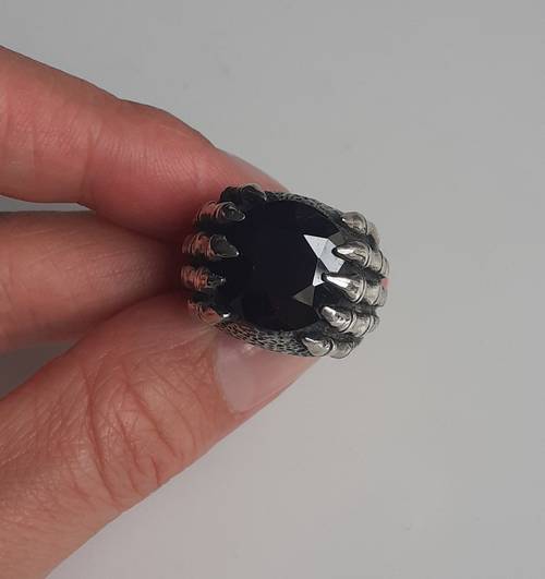Vends bague en argent 925 taille 57 style rock gothique