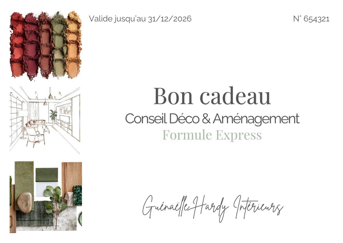 Vends bon cadeau Déco et Aménagement