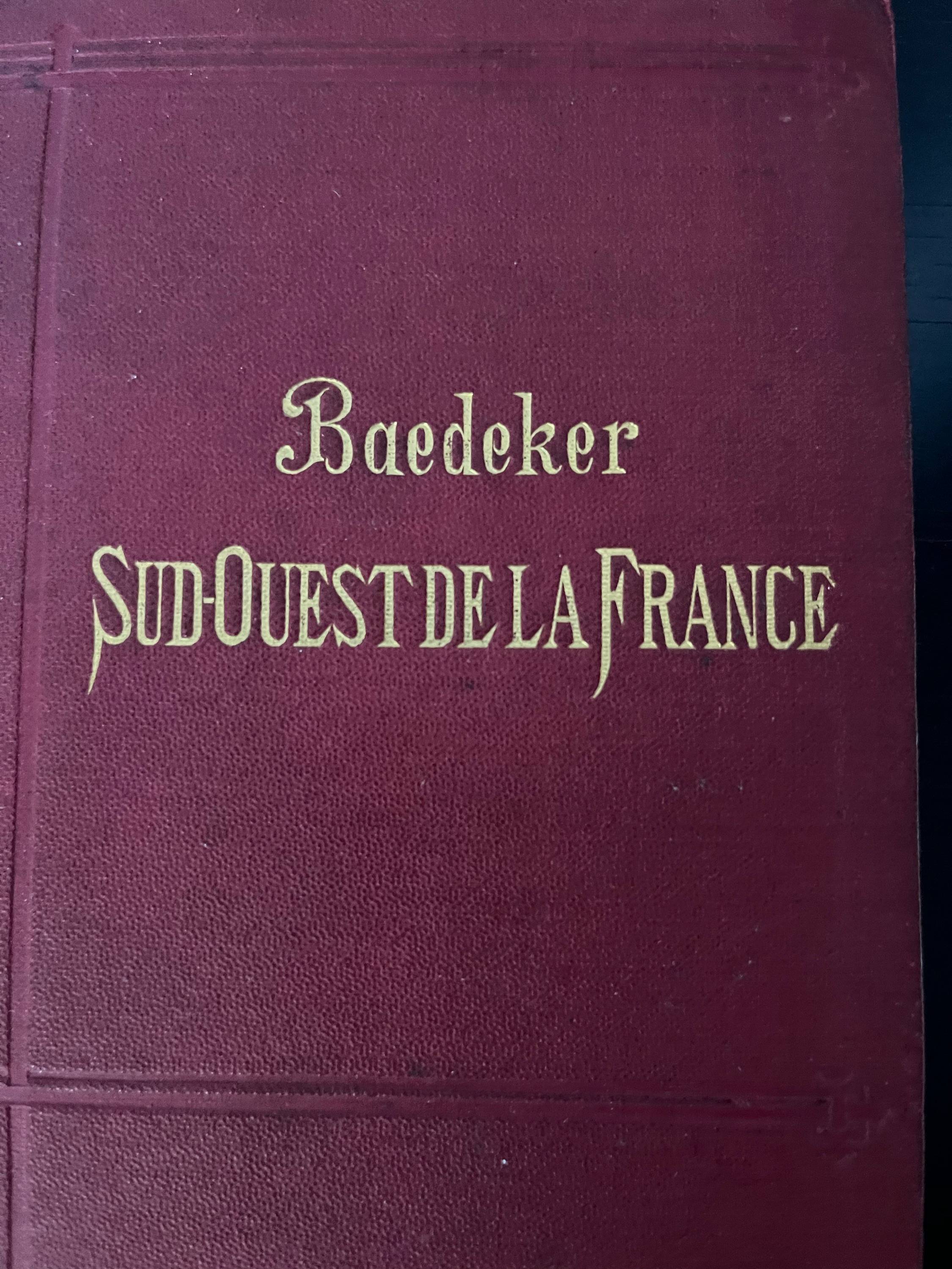 Vends Baedeker : Sud Ouest de la France (1894)