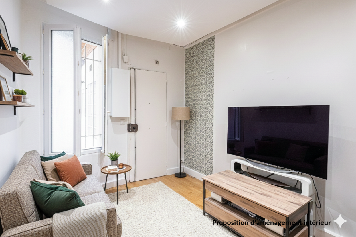 Vends 2 pièces en duplex Boulogne Nord 23m²
