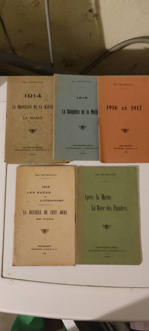 Vends livrets sur la Ière Guerre R. Viktorovitch