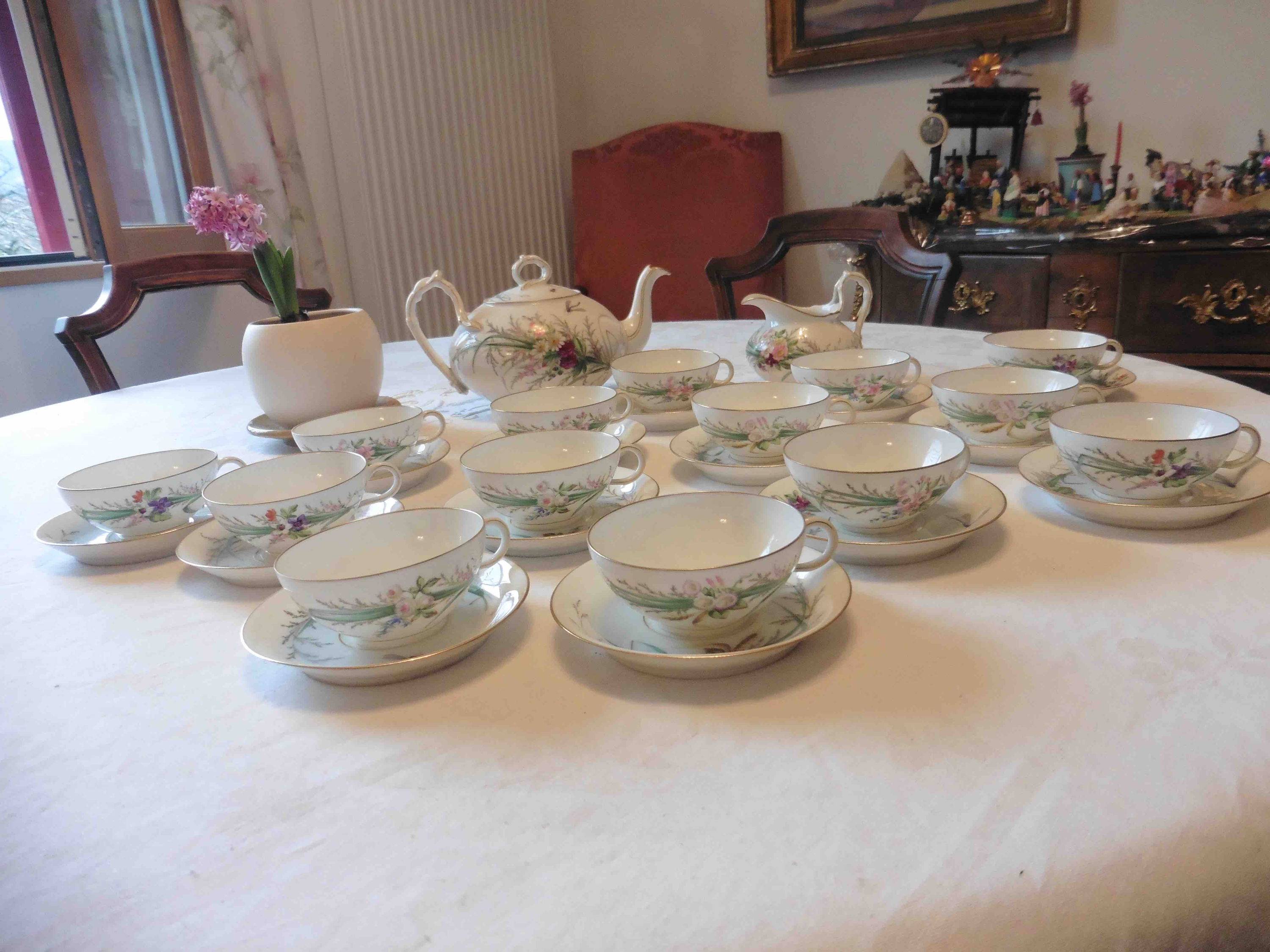 Service à Dîner Porcelaine 24 Pièces Blanc Et Bleu – Assiettes, Bols, Plat De Service - 9