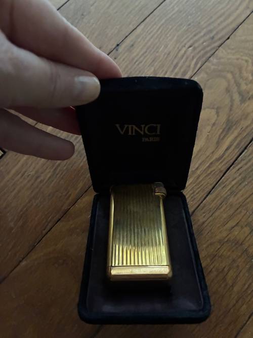 Vends briquet vintage Flaminaire Collection Vinci plaqué or