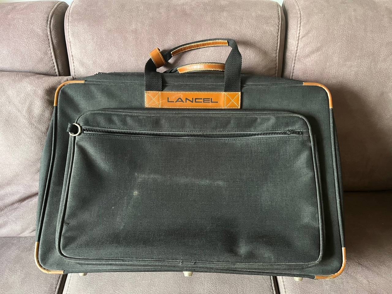 VALISE NOIRE LANCEL EN TOILE
