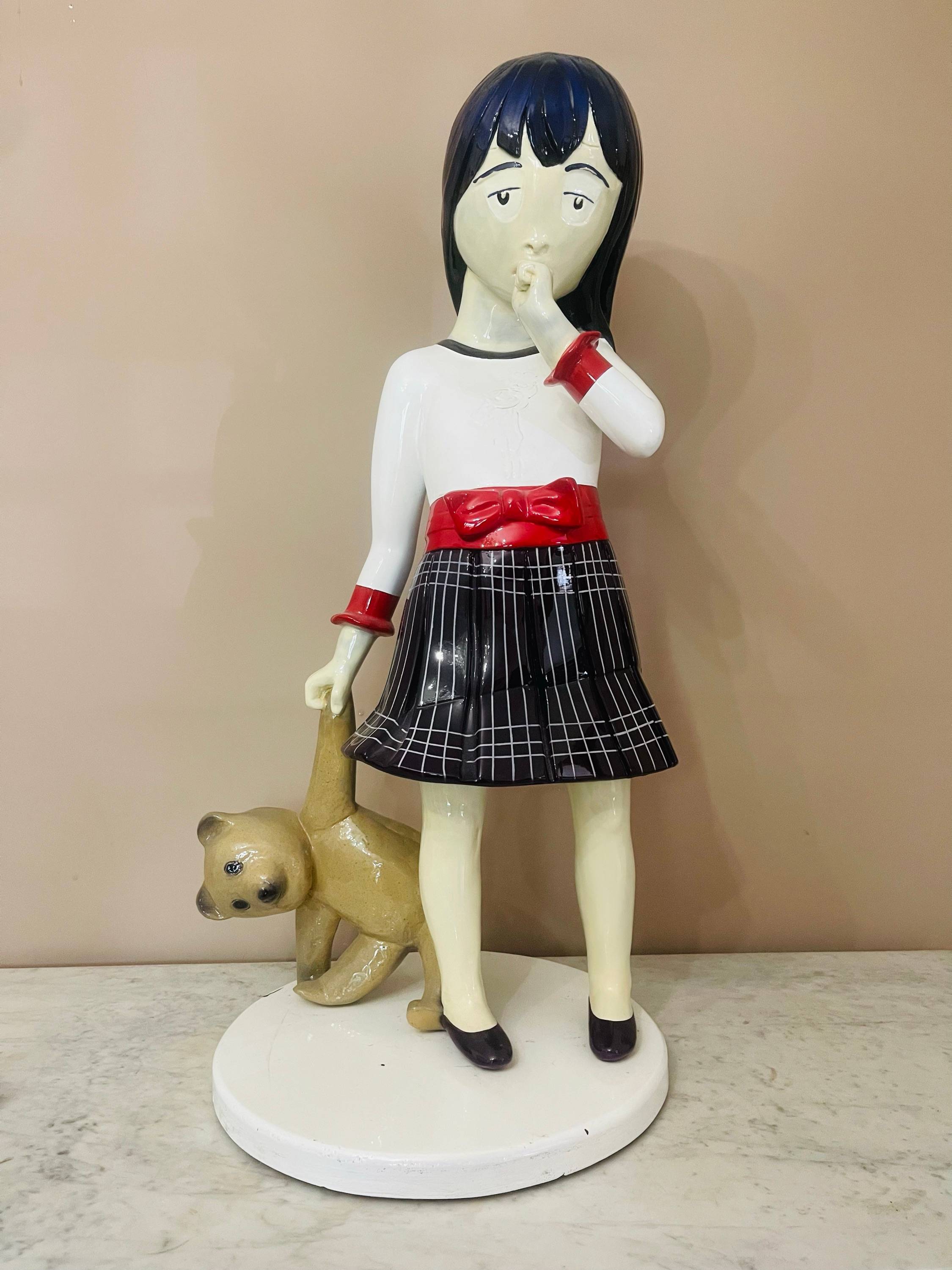 Vends sculpture "Matsumo & Moto", Béatrice B., résine polychrome