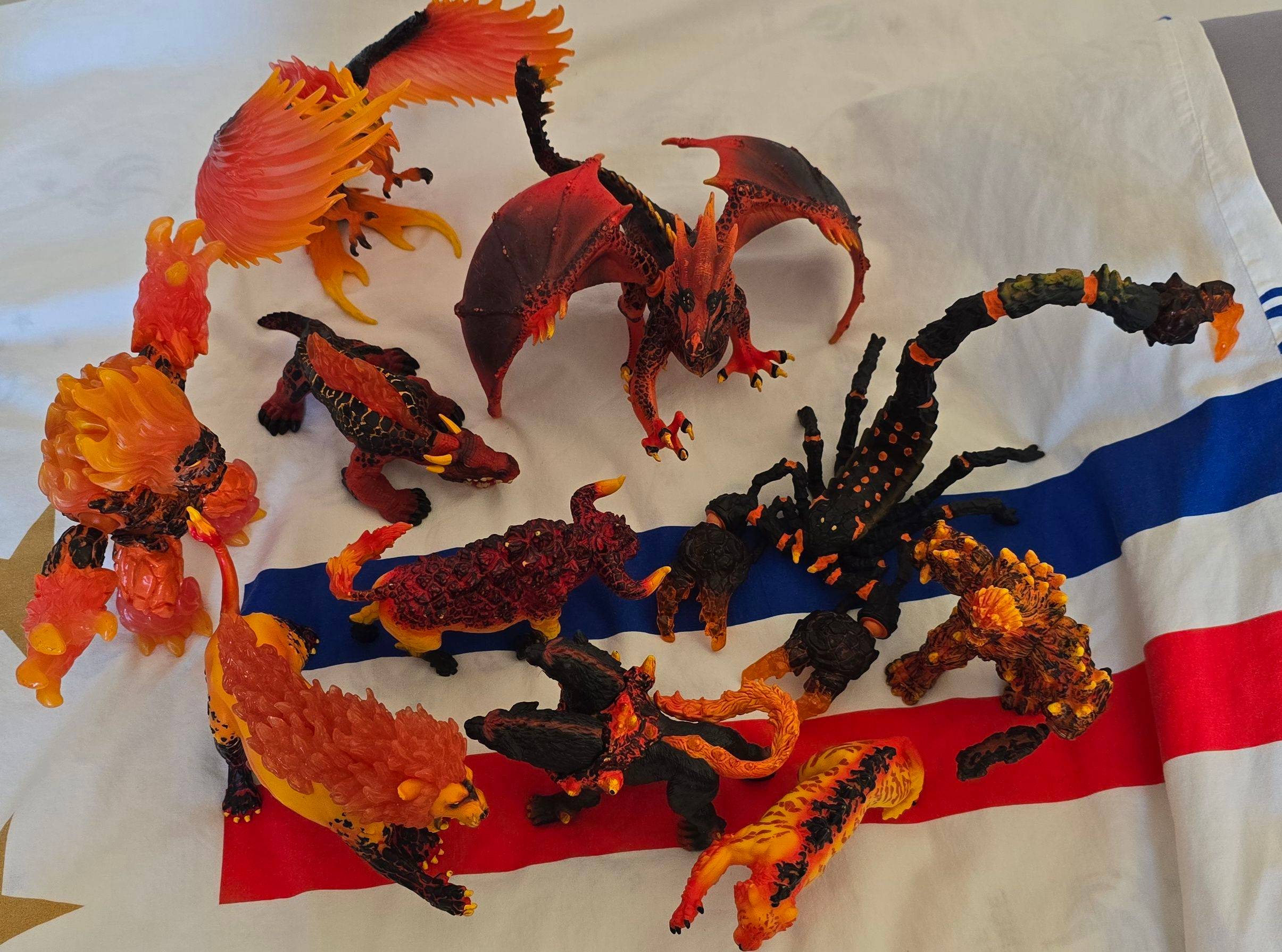 Vends lot de figurines Schleich Feu