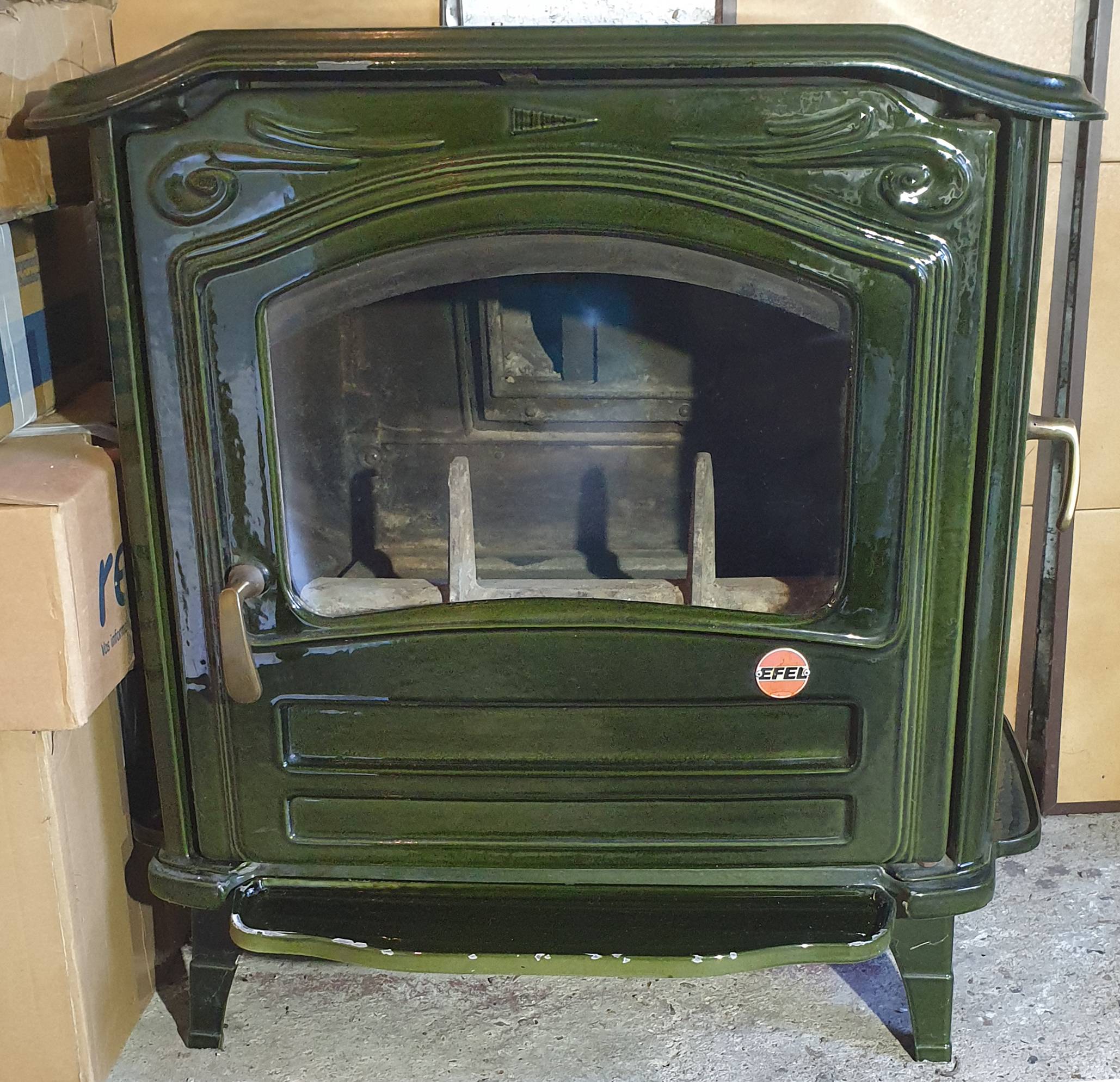 Poêle à Bois Fonte Emaillée Super Etat Efel Symphony 10 KW