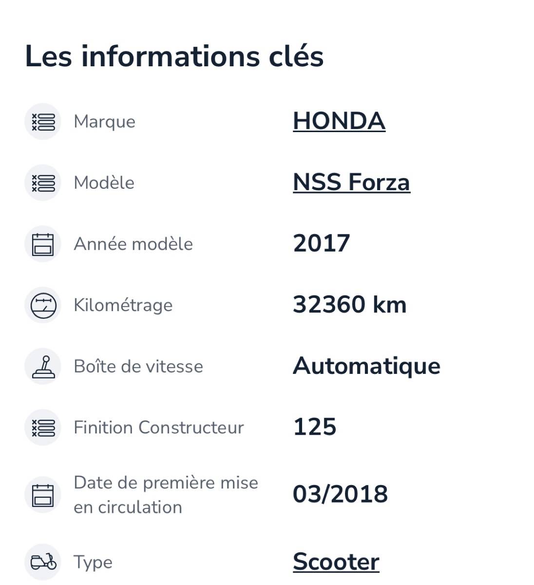 Vends scooter, 2018, 32360km
